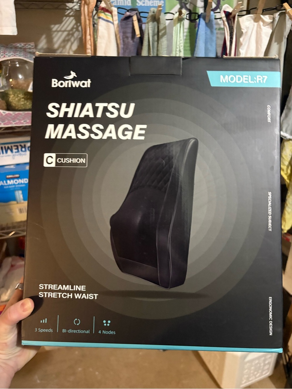 Boriwat Shiatsu Massage Cushion - Black